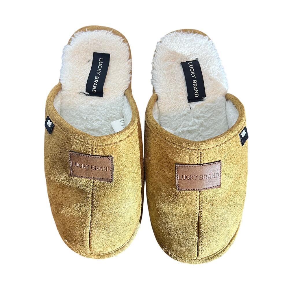 Lucky Brand Kids Tan Faux Fur Mule Slippers Size 2/3
